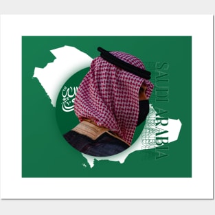 SAUDI ARABIA's TRADITIONALE DRESS GREEN SAUDI Posters and Art